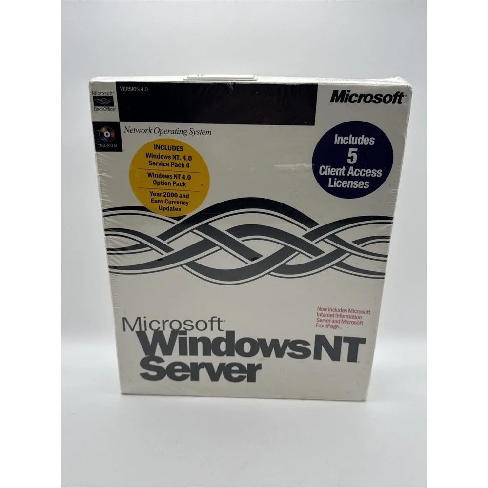 Microsoft Windows NT Server 4.0 Sealed Box w/ 5 Client Access Licenses
